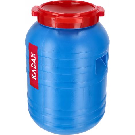 KADAX Plastikfass, 30L Fass aus HDPE-Kunststoff mit Deckel,1 Stück, Blau