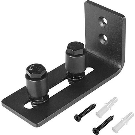 Ecleanfy - Guide pour portail à rails au sol coulissants Fontainebleau – Acier au carbone noir – Dimensions 120x52x65mm – Épaisseur de porte 70mm (1/5)