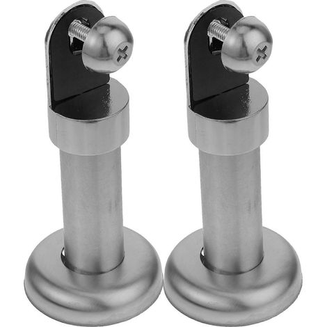 2 pièces de fixation pour cloisons de toilettes publiques : pieds de support en acier inoxydable, béquille. (1/4)