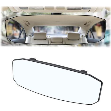 Retroviseur Interieur Voiture, Intérieur de Voiture Rétroviseur Remplacement Panoramique, Grand Angle Rétroviseur Miroir Auto Intérieur Voiture Anti-éblouissement Vue Arrière Miroir(Petit) (1/5)