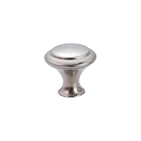 12 boutons de meuble ronds argentés 30 mm, pour placards de cuisine, tiroirs et coiffeuses, avec vis (1/4)