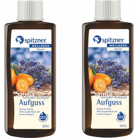 Spitzner 2 Düfte Lavendel Kumquat 2er Set Saunaaufguss Vorteilspack je 190 ml