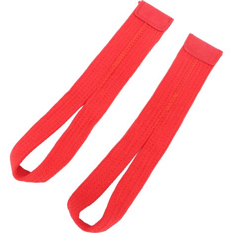 1 Paire de Dragonne d'Entraînement en Polyester Anti-Dérapant pour Musculation et Fitness Rouge (1/5)