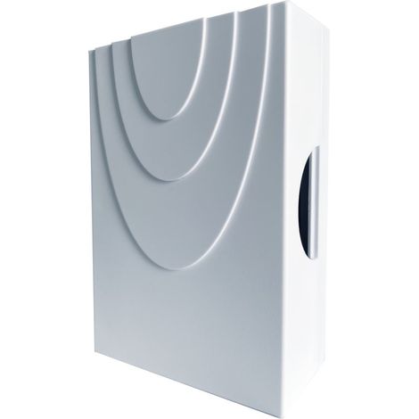 Heidemann Zweiklang-Gong Solo reinweiß 119x80x38mm 82 dB Klingeltransformator (1/3)