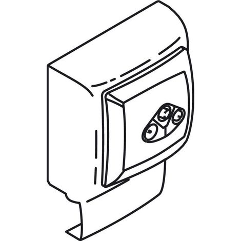 Prise TV-FM-SAT blanc cadre saillie pour moulure Keva hauteur 15mm Planet Wattohm (1/2)