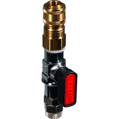 Connecteur avec vanne à bille rouge pour ordinateur de mesure BASICMES-2 complet