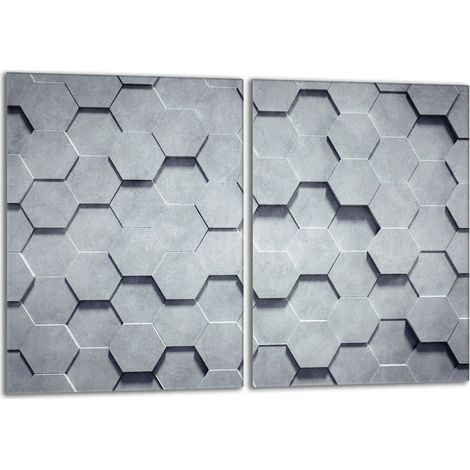 Plaque de protection en verre pour poêle, motif 2x40x52 (1/5)