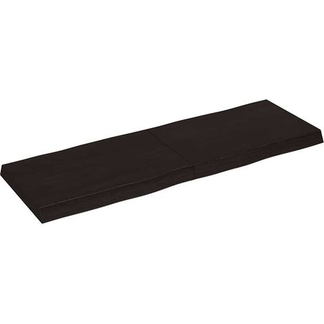 Maison Exclusive - Piano Tavolo Marrone Scuro 120x40x(2-6)cm Rovere Non Trattato (1/5)