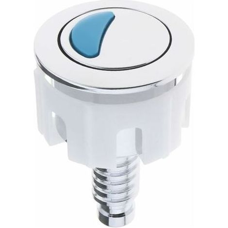Bouton de Chasse d'eau Double Bouton Poussoir Rond en ABS Chromé Accessoires Remplacement de Toilette pour Salle de Douche Salle de Bain Toilette (1/5)