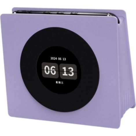 Vinyl-Audiouhr mit HD-TFT-Audiodisplay, Bluetooth 5.3-Audio, lila (1/5)