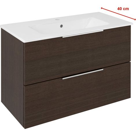 Meuble sous-vasque CIRASA 78x54x39cm, pin rustique