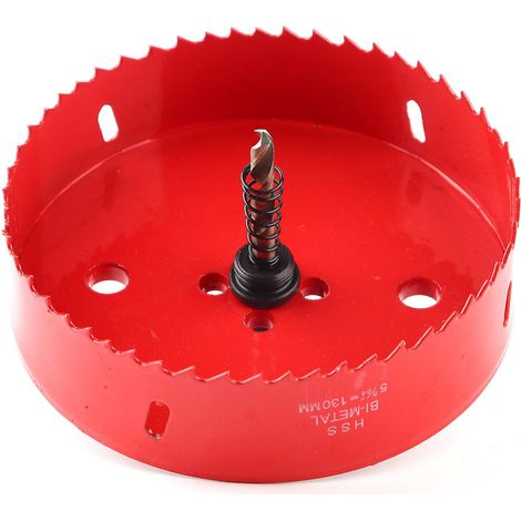 Foret scie cloche M42 HSS de 130 mm, pour tubes en aluminium et en fer, outil de coupe durable, acier rapide, efficace et précis