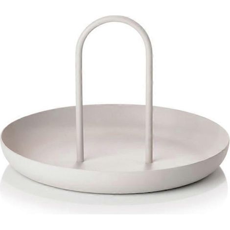 Plateau de rangement de bureau, plateau à bijoux rond nordique, plateau repas/collation avec poignée, décoration intérieure - C (1/5)