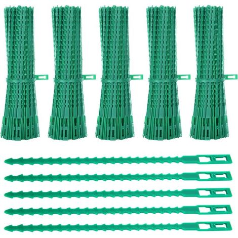Lien pour végétaux,Lot de 600 Attaches de Plantes, 23CM Attaches de Jardin Réglable Liens de Serrage en Plastique pour Jardin Flexible, Attache Tomates de Câble de Jardin pour Aider à Souteni (1/5)