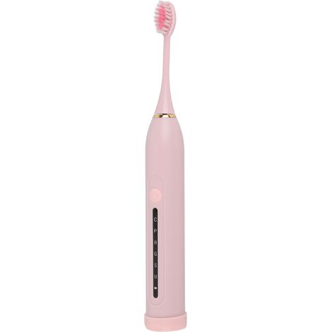 Brosse à dents électrique rechargeable adulte, sonique puissante portable nettoyage dentaire rose, brosse dentaire à ultrasons sans fil pour usage quotidien, hygiène bucco-dentaire efficace. (1/5)