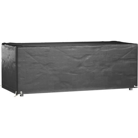 Housse de salon de jardin,Housse Table et Chaise de Jardin de Protection 8 œillets 192x82x65 cm rectangulaire -YZ191495 (1/5)