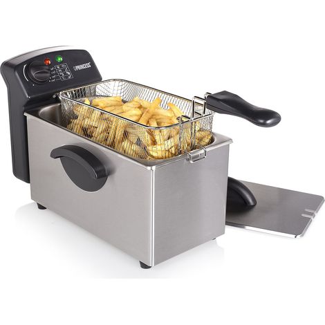 Princess Friggitrice Castel – 3L – 2000 Watt – Acciaio inox – Tecnologia Zona Fredda – 182626