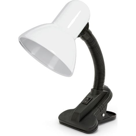 Charleston Lampe de table avec clip, Blanc (1/5)
