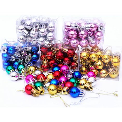 24 bruchsichere und glänzende Weihnachtskugeln, Weihnachtsbaumschmuck, Einzugsgeschenk, Festtagsdekoration (1/5)