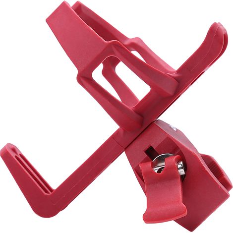 Porte-bidon rouge pour guidon de vélo de montagne. (1/5)