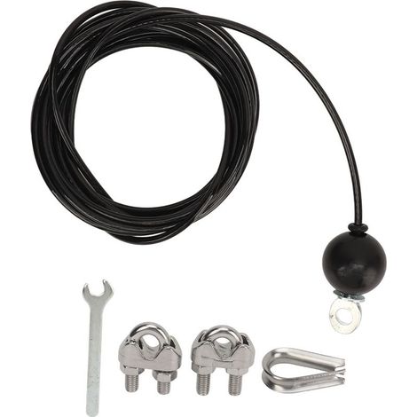 Schwarzes Seilzug-Fitnesssystem, robuste Stahlseilrolle, Metallseil für Heimfitnesstraining, 4 m (1/5)