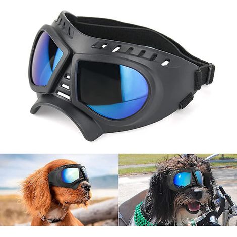 Filiyano-Lunettes de protection oculaire pour chien, lunettes de soleil anti-UV, lunettes coupe-vent pour chiots avec sangles flexibles réglables pour (1/4)