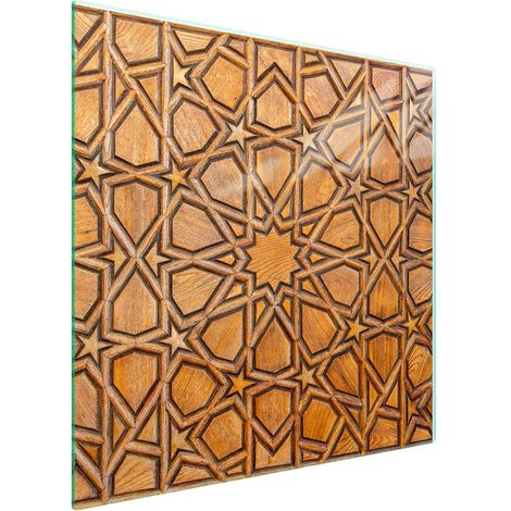 Plaque de protection en verre pour poêle à bois 50x52 (1/5)