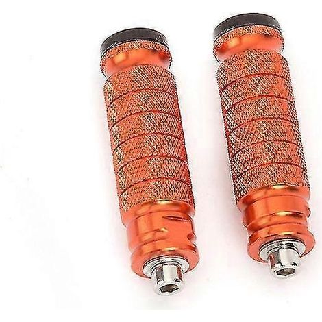1 Paar Motorrad-Fußrasten, erhöhte Pedale, CNC-Fußrasten, Fußstützen, Fußrasten, Pedalstangen, modifiziertes Zubehör, Universal – Orange