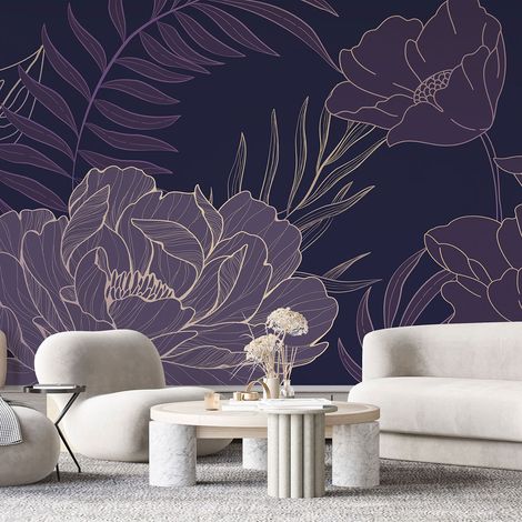 Papier peint panoramique - Fleurs - 130 cm x 61 cm (1/4)