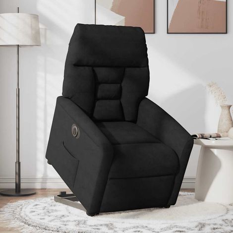 vidaXL Fauteuil inclinable électrique noir tissu microfibre (1/5)