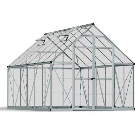 Palram – Serre de jardin polycarbonate 366x243x231 cm – Cadre aluminium résistant à la corrosion – Panneaux double paroi 100% protection UV