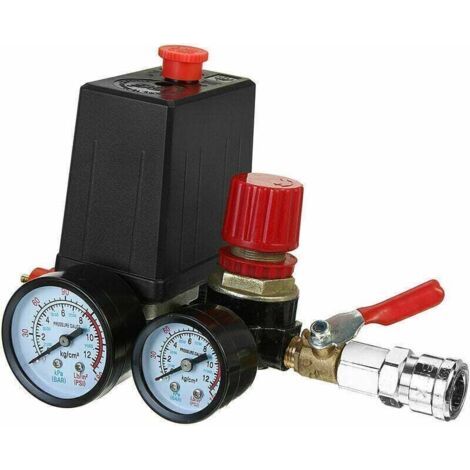 NALOOKAMIC Pressostat Compresseur d'air , Régulateur de collecteur , soupape de commande de pressostat de compresseur d'air 90120PSI