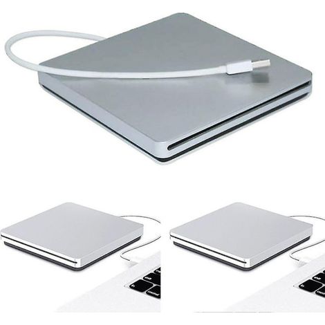 Lecteur Externe USB pour MacBook Pro Air PC Portable Graveur DVD/CD Externe Slim (1/4)