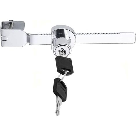 Sliding Saw Lock with Different Key Glass Display Cabinet Lock Vivarium Terrarium Showcase Glass Door Ratchet Lock