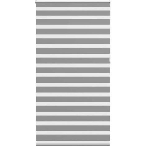 Maison Exclusive - Tenda a rullo zebra 120,9x230 cm Larghezza tessuto 116,7 cm grigio