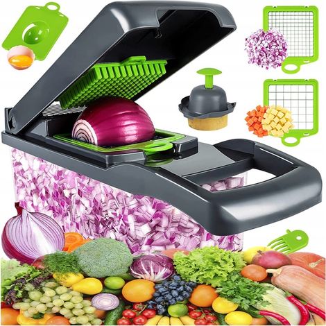 Hachoir 13 en 1 pour fruits et légumes, trancheuse manuelle, râpe multifonction