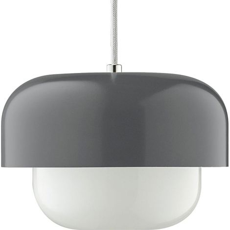 [GEBRAUCHT] B-Ware Dyberg Larsen Hängeleuchte Pendelleuchte Haipot Dunkelgrau Glas Metall E27