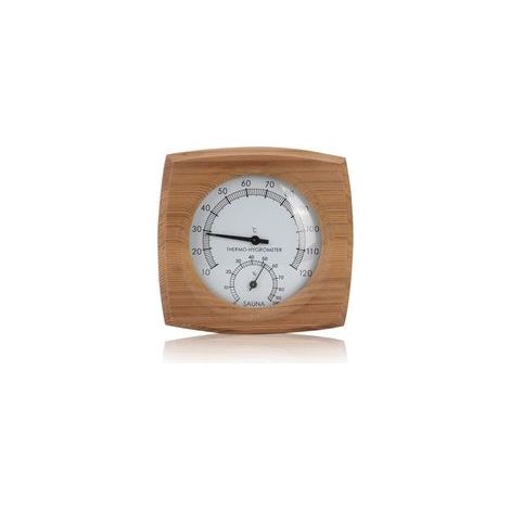 Thermomètre de sauna hygromètre en bois, thermometre hygrometre de sauna pour interieur, Thermomètres de saunas,Saunas Thermomètres numérique pour Saunass, 10 °C à 120 °C, 13x13.5cm