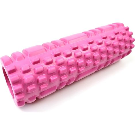 Gym et Pilates avec rouleau de massage dorsal de 26 cm, bloc de yoga, équipement d'exercice à domicile, rose rouge (1/5)