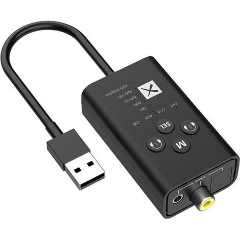 1 Émetteur Audio Bluetooth 5.2, USB Optique Coaxial AUX, Faible Latence LL HD, Pour TV PC Console (1/5)