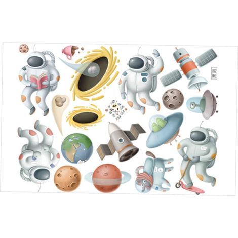 Sticker mural astronaute BESPORTBLE pour la décoration de (1/5)