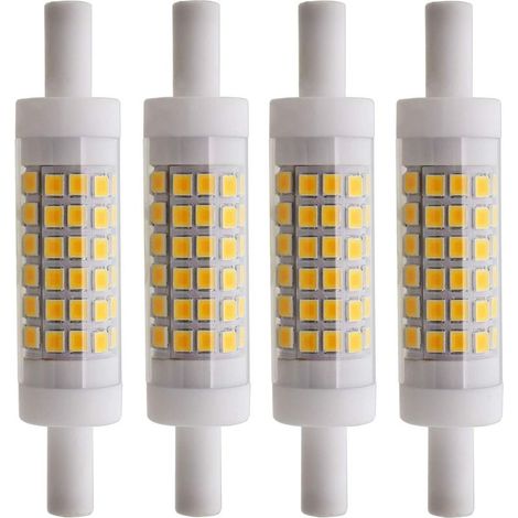 R7S 5W 78mm Keramik-LED-Lampen 60 SMD2835 Warmweiß 3000K 500lm Nicht kompatibel mit Dimmschaltern (4er-Pack)
