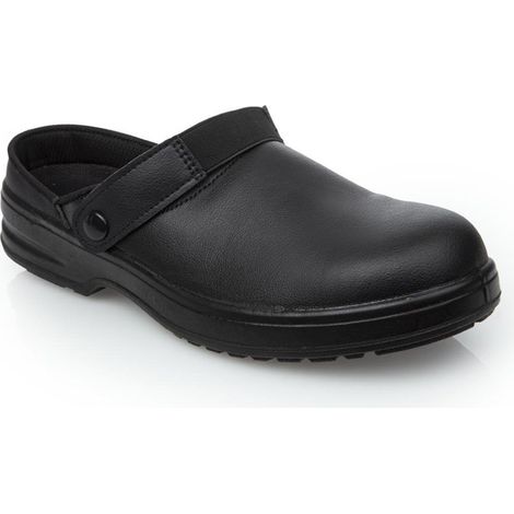 Sabots de Cuisine de Sécurité Cryzon Noirs - Slipbuster Footwear