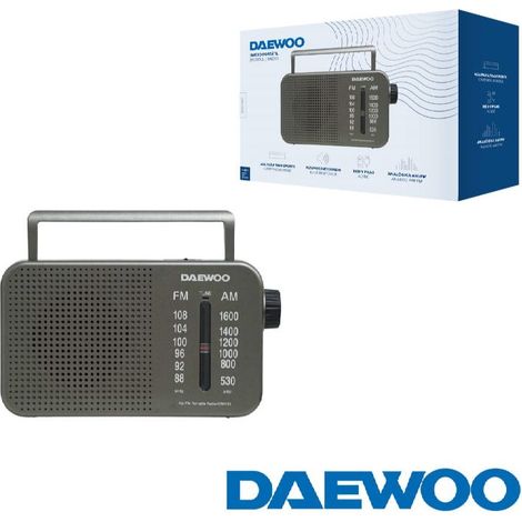 Radio daewoo ac/dc c/altavoz ent.jack y asa - gris