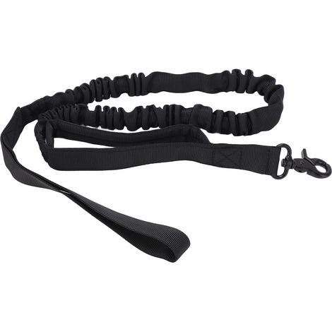 Laisse élastique robuste pour chien de travail, 2 poignées rembourrées - entraînement militaire, promenade nocturne (1/5)