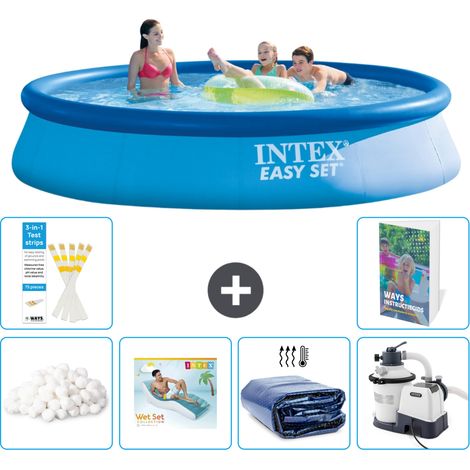 Intex Piscine Easy Set Ronde - 396x84 cm - 7-pièces S5 (1/5)