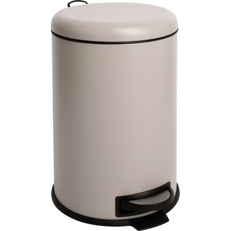 Poubelle SVITA T20 - 20 litres en acier à pédale couleur taupe (1/5)