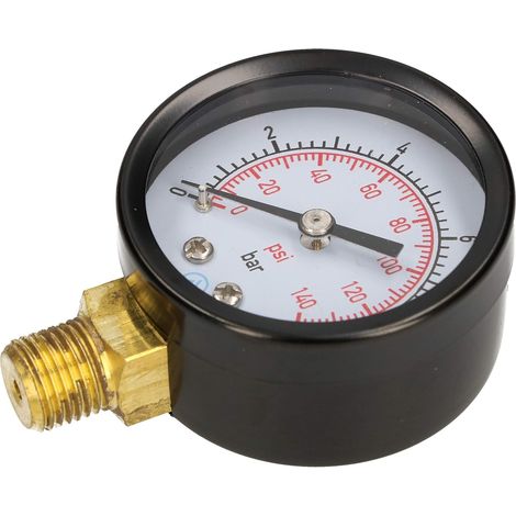 KOTARBAU 0-10 bar manomètre côté connexion filetage 1/4 "diamètre 52mm manomètre manomètre manomètre liquide et gaz manomètre (1/5)