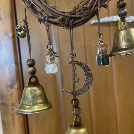 Wandbehang-Windspiel, Gebet um Segen, Glocke, Tür-Talisman, Hexerei, dekorativer Anhänger (1/5)