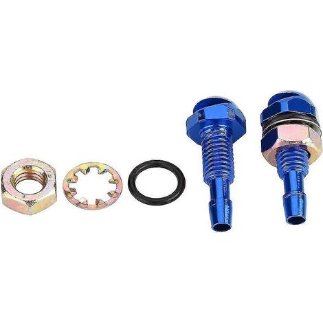 Buse de lave-glace pour voiture, 2 pièces, universelle, en alliage d'aluminium, pour pare-brise avant (bleue) (1/5)